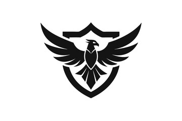Iconic Monochromatic Bird Emblem 