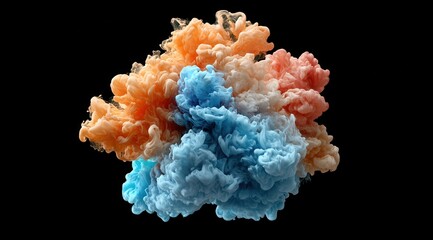 Colorful Ink Cloud Explosion