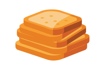 Stack of Whole Wheat Bread Slices 
