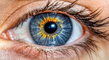 Human Eye Macro for Digital Art, Medical Research, Cybersecurity, AI Recognition, Vision Science