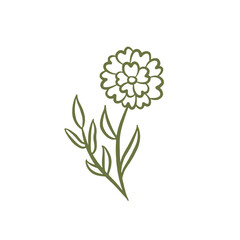 Beautiful Floral Art with Simple Petals and Leaves for Elegant and Nature-Inspired Decoration