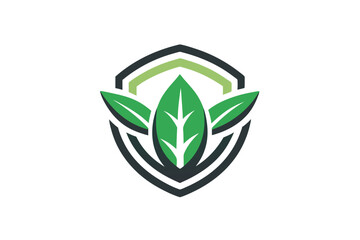 Leaf Emblem Logo Design Vector