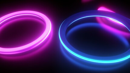 Obraz premium The photo features a striking neon light effect. It creates a vibrant and illuminated image.