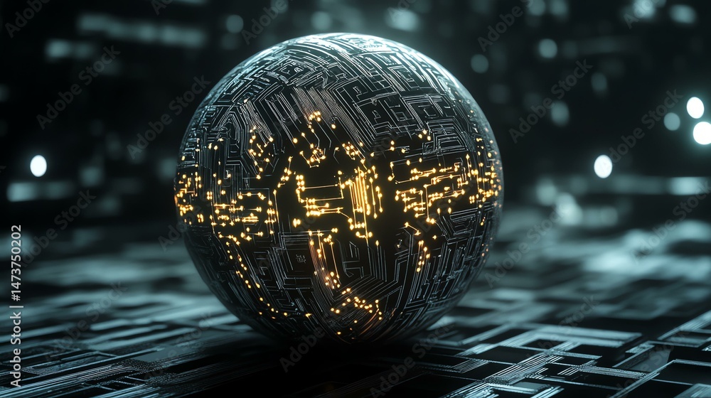 Poster a computer ball displays a glowing cross. it’s a visually striking image of a digital symbol.