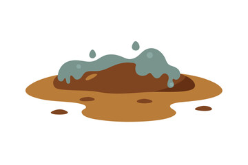 Free Printable Graphic Design of Scene with Muddy Puddle