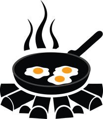 Fried egg vector icon