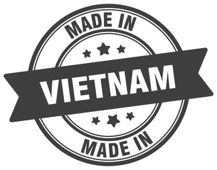 Made in Vietnam round sign. Made in Vietnam stamp.