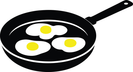Fried egg vector icon