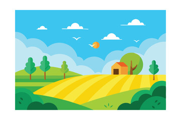 Obraz premium Summer Field on Sunny Day