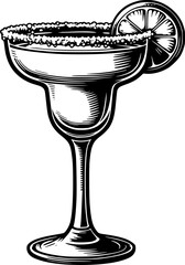 Cocktail Silhouette Illustration Margarita