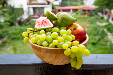Fruit bowl with fruits