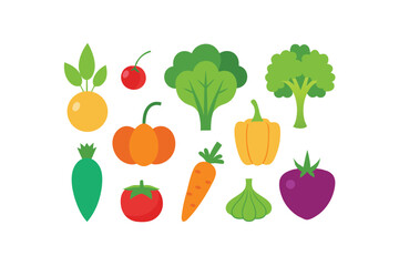 Vector Collection of Fresh Vegetable Illustrations 