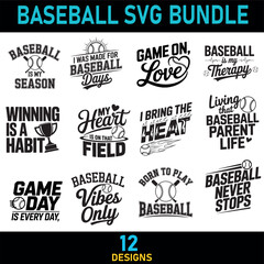 Fototapeta premium Baseball svg bundle
