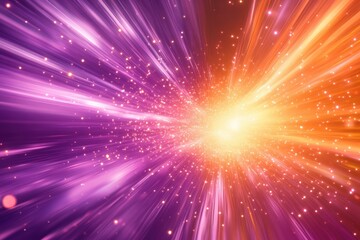 Naklejka premium Vibrant, radiating explosion of color and light effect.