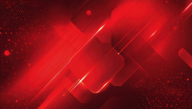 Vibrant abstract red background featuring futuristic elements and modern technology concepts.