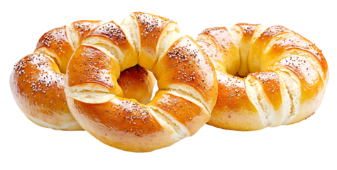 Set of Delicious Donuts on Transparent Background