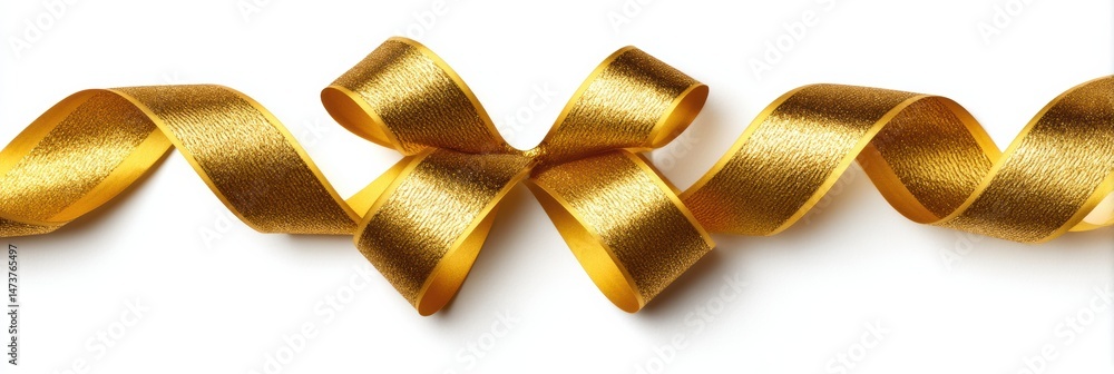 Aufkleber golden ribbon loops create an elegant gift presentation suitable for special occasions and celebrati