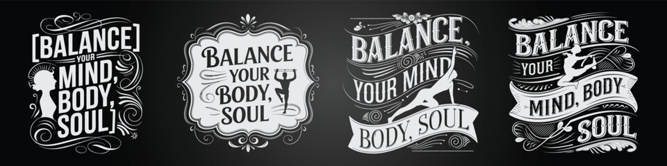 Chalk Vector Font and Gym Quote Design Bundle