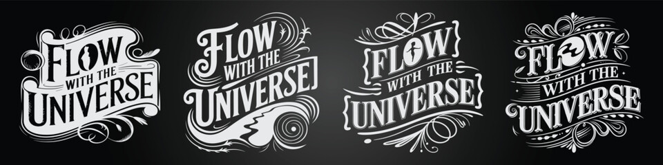 Inspiring Chalk Style Alphabet for Gym Posters and Tees