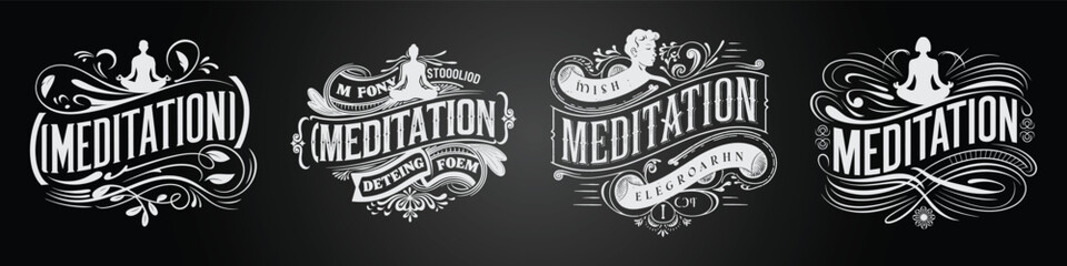 Retro Chalk Letter Design with Inspirational Gym Quotes