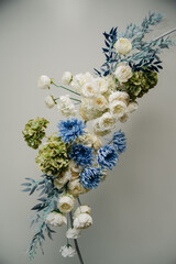 decorative multi-colored flowers that decorate the interior of a room or decorate a festive arch