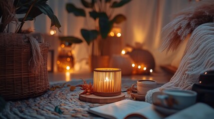 Cozy autumn evening ambiance
