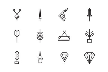 Reed grass icon minimalist vector