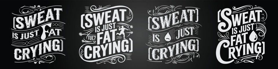Creative Chalk Font Poster with Gym Motivation Vibes