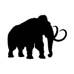 Silhouette of a mammoth – vector illustration