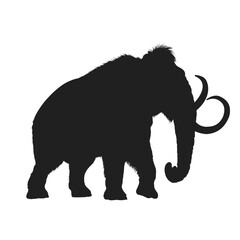 Silhouette of a mammoth – vector illustration