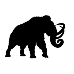 Silhouette of a mammoth – vector illustration