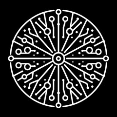 Starburst AI Node Icon for Tech Design