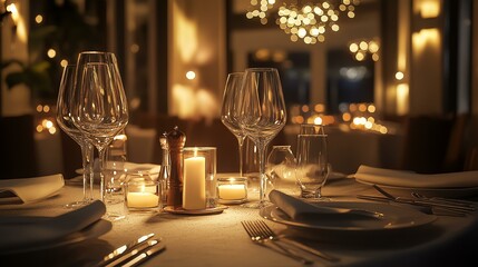A table displays a candle and its holder, illuminated by the candle's light.