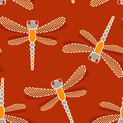 Dragonflies Seamless Pattern