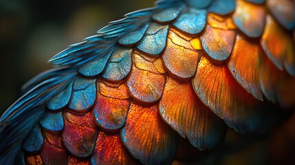 Obraz premium Intricate patterns of fish scales, showcasing a variety of colors and textures, providing protection and aiding in movement through water