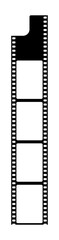 Grunge film strips. Old retro cinema movie strip. Video recording illustration.