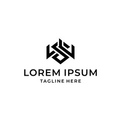 w s ws sw initial logo design vector graphic idea creative