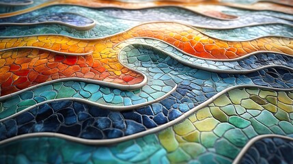Irregular tessellations tile a landscape with non-repeating patterns, their unique arrangements creating a sense of organic complexity, a mathematical mosaic of nature