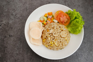 Nasi Goreng Seafood, Fried Rice with seafood, Indonesian food

