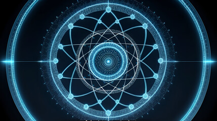 Naklejka premium Visualizing the Ytterbium Phenomena in Quantum Science: Atomic Precision and Quantum Computing