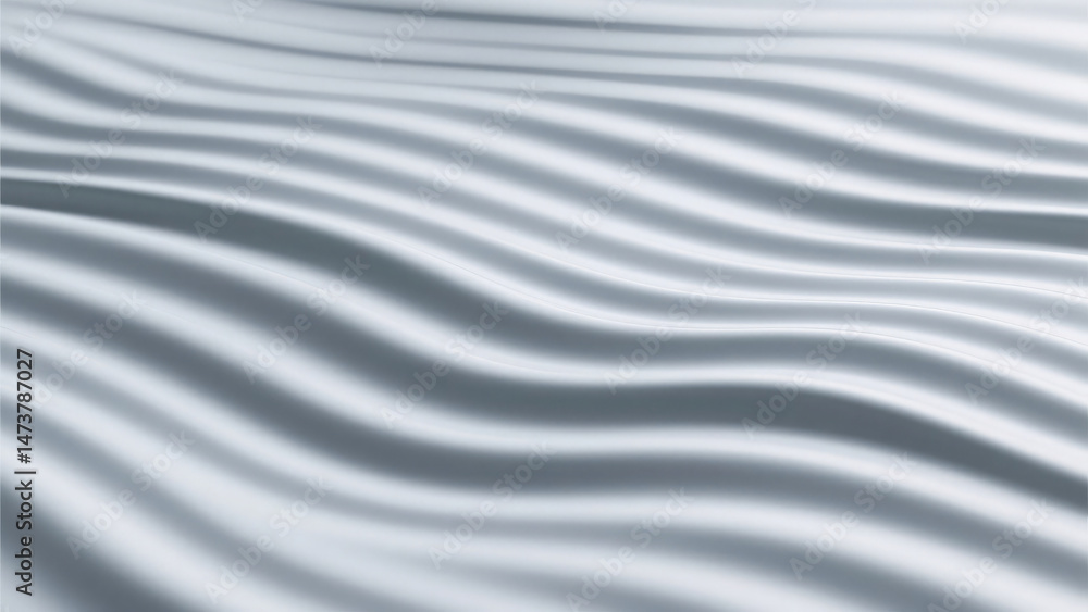 Poster abstract silk background with elegant wavy patterns of smooth gray fabric surface