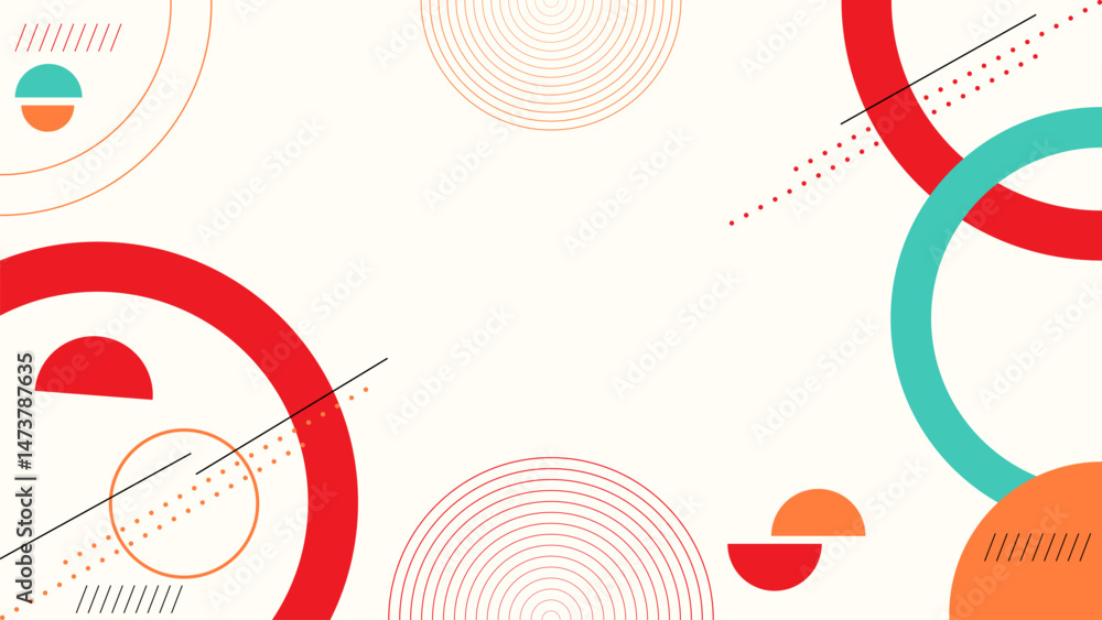 Poster red abstract pop art color paint splash pattern background. memphis geometry background