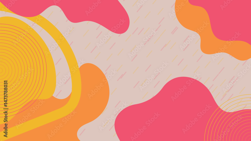 Poster abstract pop art color paint splash pattern background. memphis geometry background