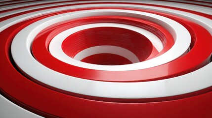 A vibrant red and white spiral design symbolizing dynamic concepts with a futuristic map of the united states