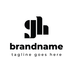 Letters GH Monogram Logo, suitable for any business with GH or HG initials