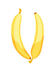 Veggie alphabet, English letter A made from fresh vegetables. Banana. Decoration concept for books, menus or shops. Vegetable lettering design on white background