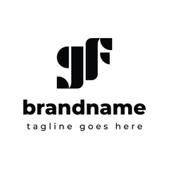 Letters GF Monogram Logo, suitable for any business with GF or FG initials