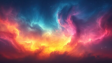 Nacreous clouds shimmer with iridescent colors in the upper atmosphere, their delicate beauty a fleeting and rare phenomenon, a celestial spectacle of light