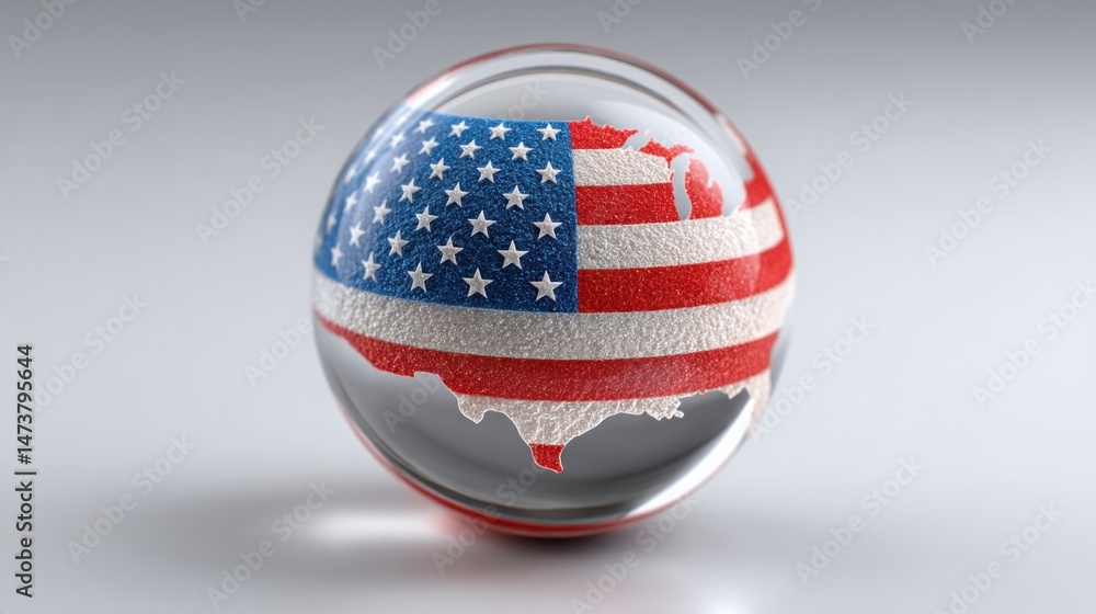 Poster detailed visualization of a man representing value stream concept with usa map sphere icon in a roun