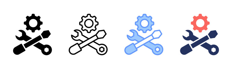 Maintenance icon sheet multiple style collection